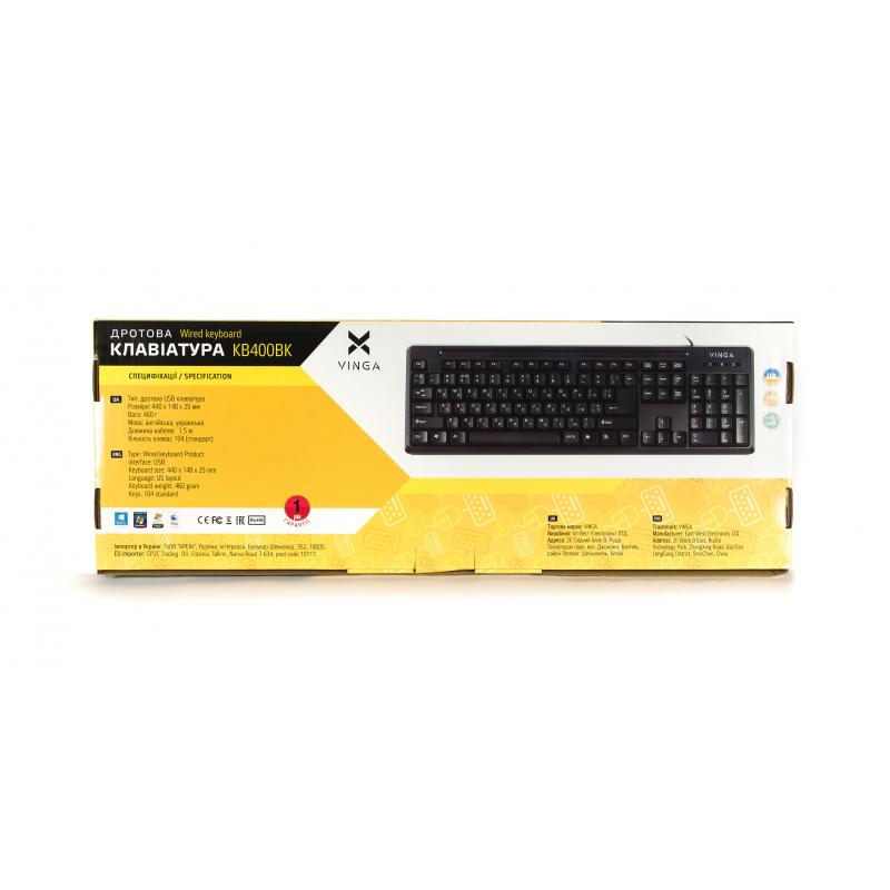 Клавіатура Vinga KB400BK