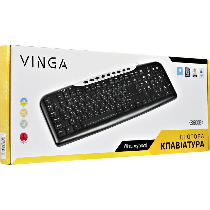 Клавіатура Vinga KB600BK