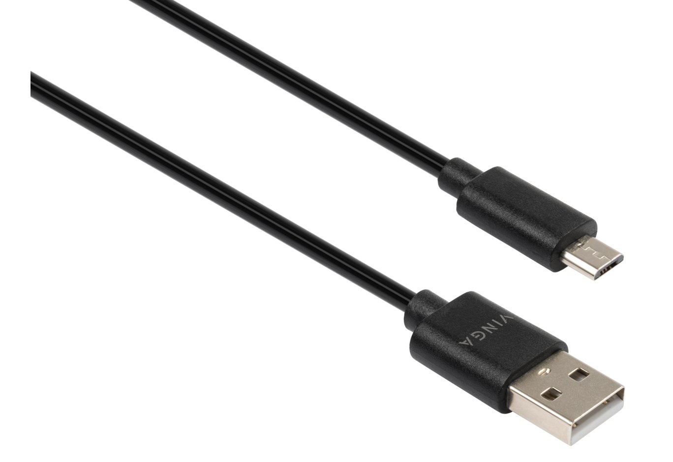 Дата кабель USB 2.0 AM to Micro 5P 1.8m Spring black Vinga (VCPDCMS1.8BK)
