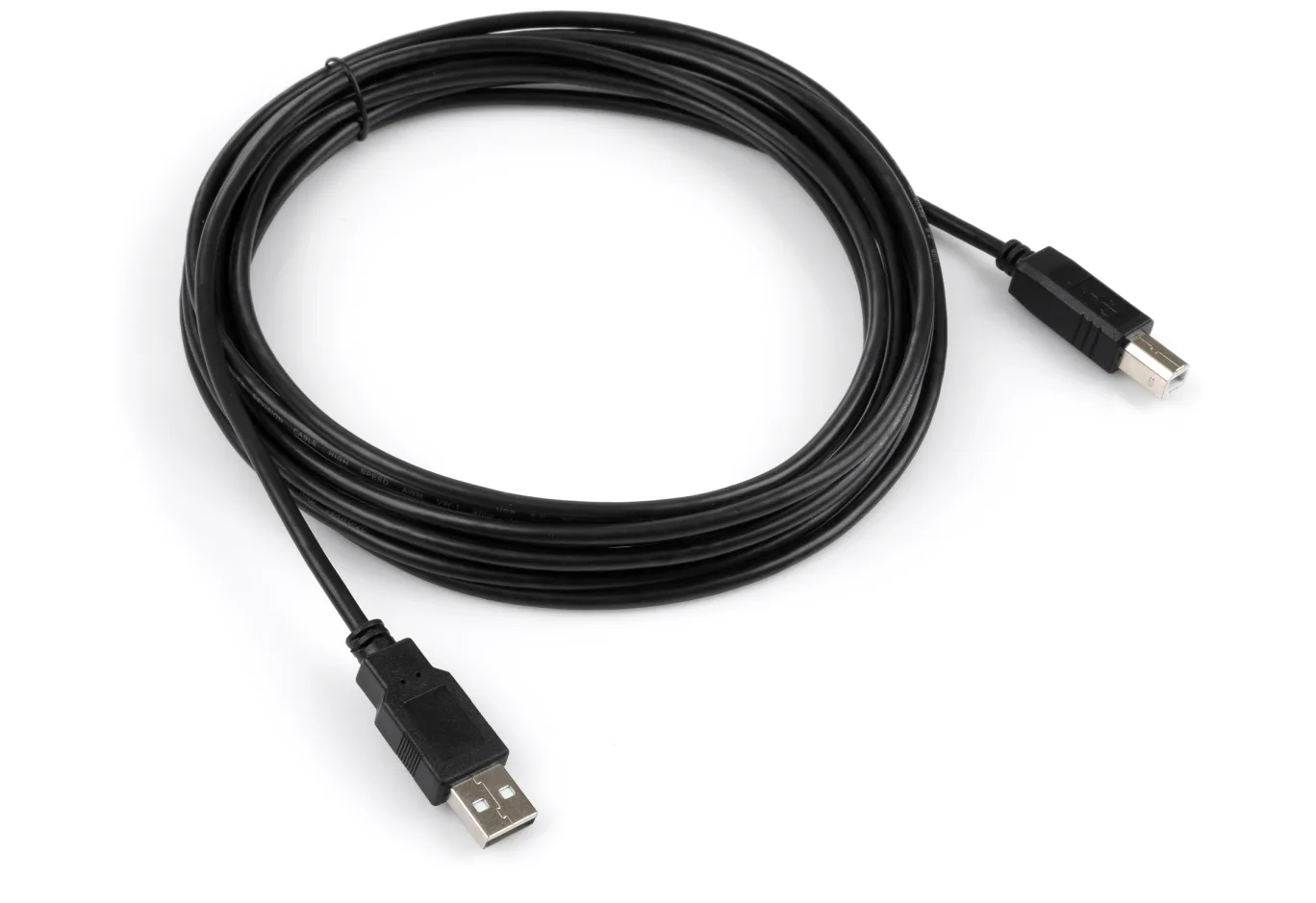 Кабель для принтера USB 2.0 AM/BM 5.0 m Vinga (VCPUSBAMBM5BK)