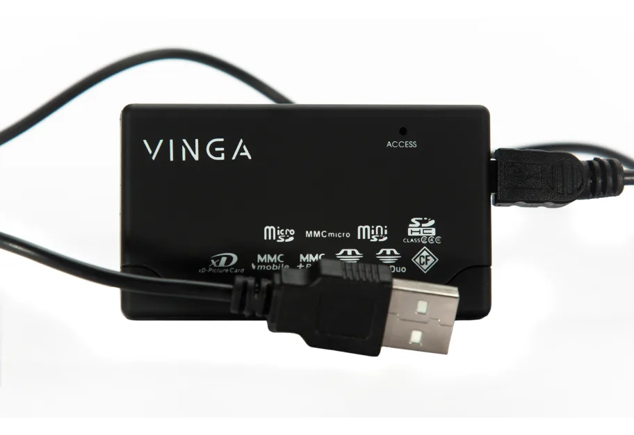 Зчитувач флеш-карт Vinga CR010BK
