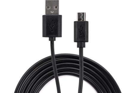 Дата кабель USB 2.0 AM to Micro 5P 1.0m Rainbow M Black Vinga (CUM0100BK)