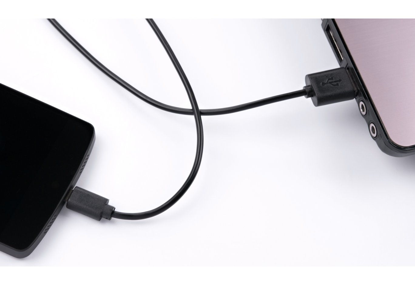 Data cable USB 2.0 AM to Micro 5P 1.0m Rainbow M Black Vinga (CUM0100BK)