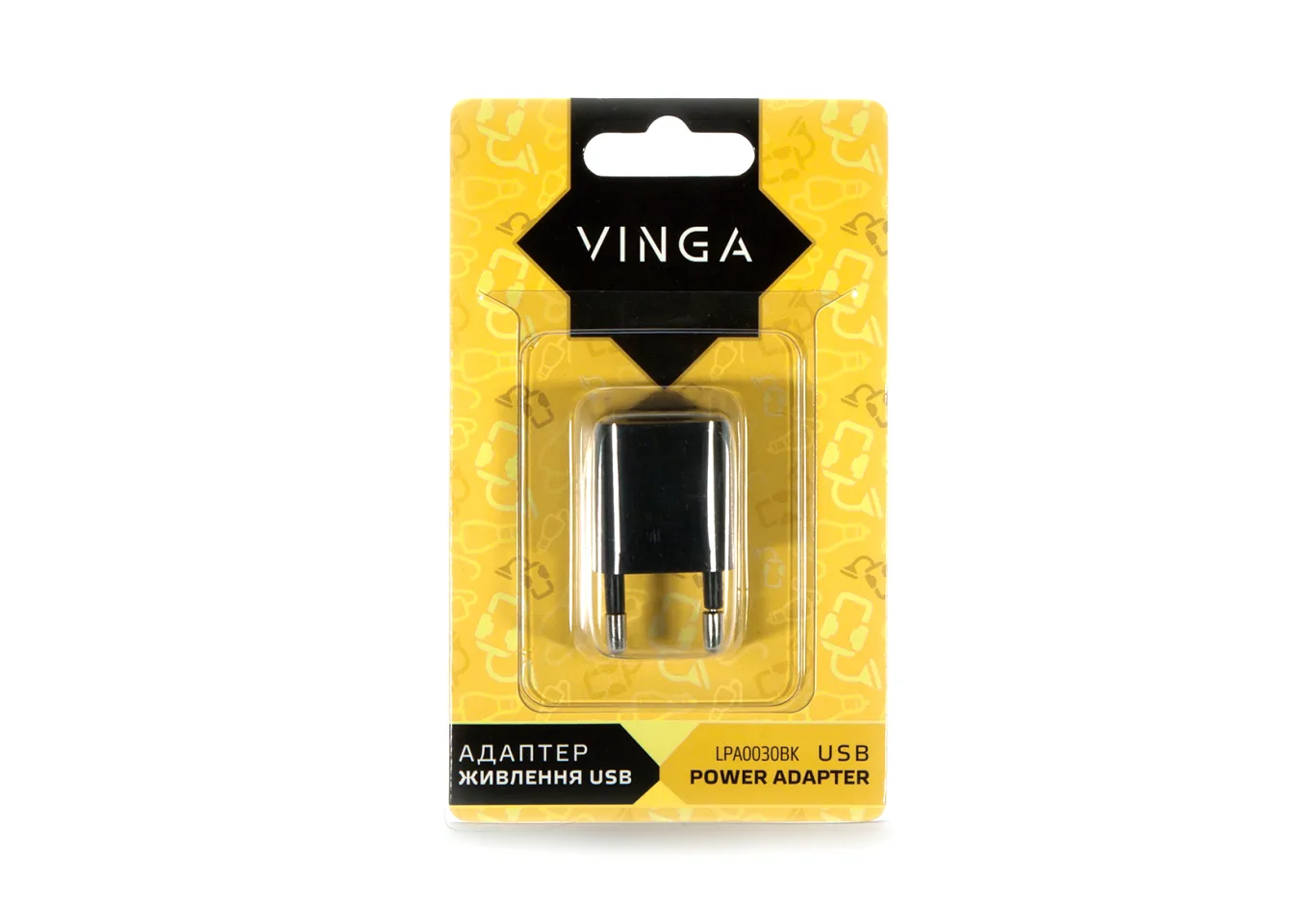Зарядний пристрій Vinga CB 03 SOLO Black 5V 1A (LPA0030BK)