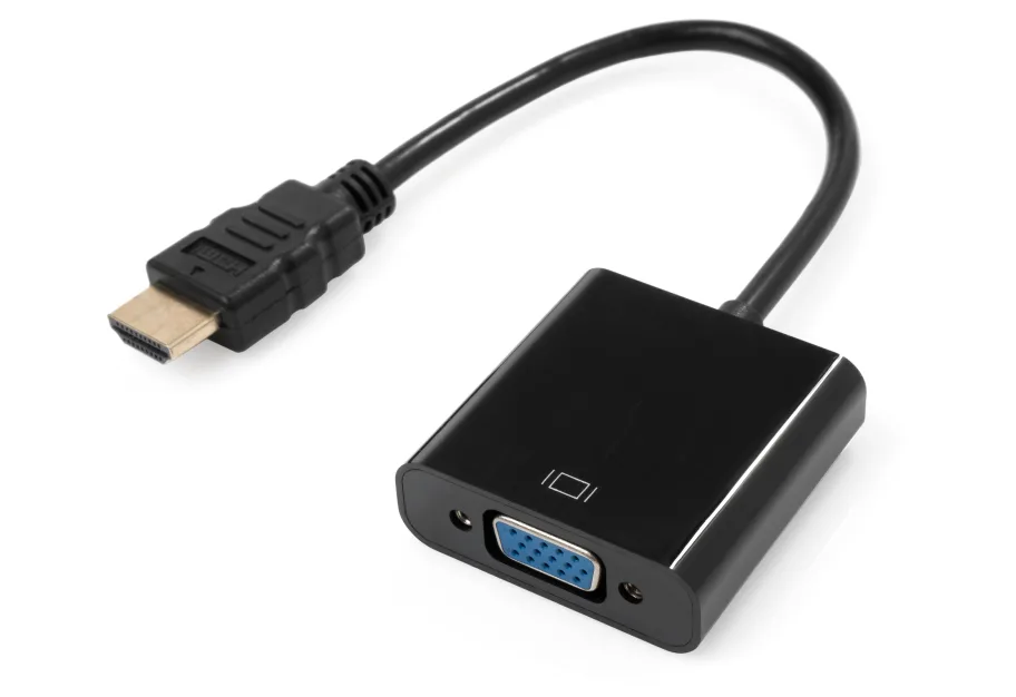 Adapter HDMI M to VGA F 0.15m 1080p black Vinga (VCPAHDMIM2VGAFBK)