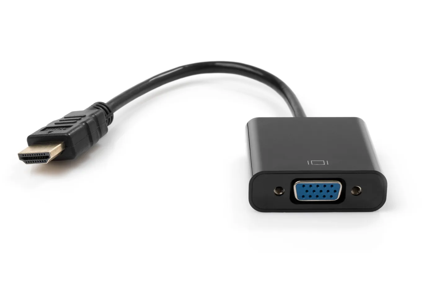 Перехідник HDMI M to VGA F 0.15m 1080p black Vinga (VCPAHDMIM2VGAFBK)