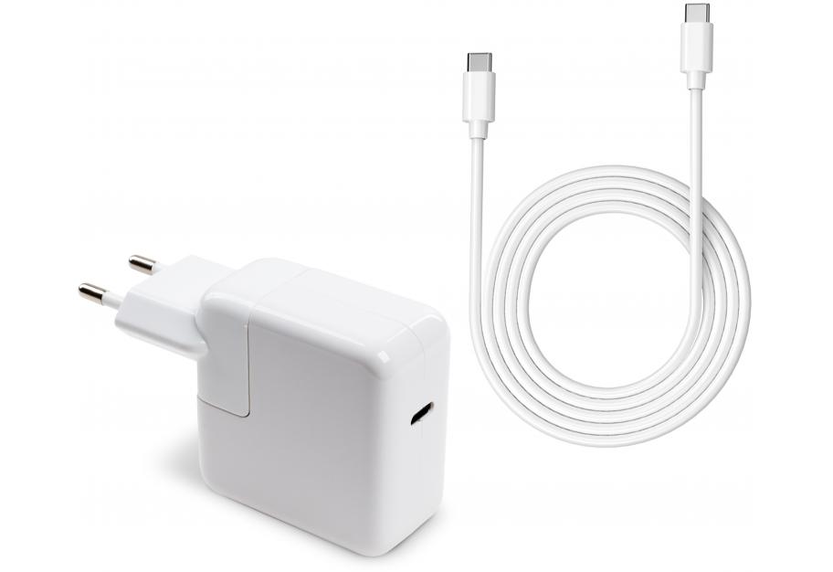 Laptop power supply Vinga Apple 30W 5V3A/9V3A/12V2.4A/14.5V2A/ 18V1.5A/20V1.5A USB-C (VPA-30-APP-C)