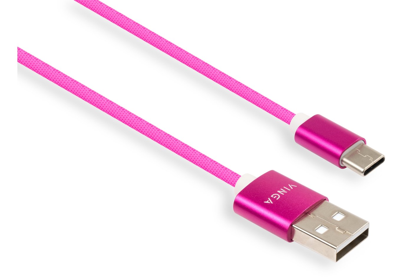 Дата кабель USB 2.0 AM to USB-C 1.0m rainbow nylon Vinga (VCPDCTCCOLNB1RS)