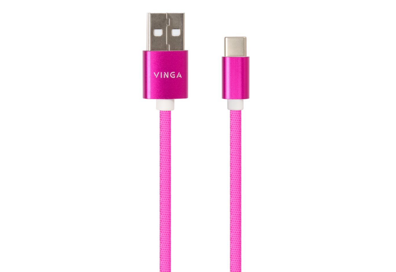 Дата кабель USB 2.0 AM to USB-C 1.0m rainbow nylon Vinga (VCPDCTCCOLNB1RS)