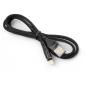 Дата кабель USB 2.0 AM to Lightning 1.0m cylindric nylon back Vinga (VCPDCLCANB1BK)
