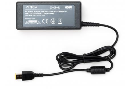 Блок питания к ноутбуку Vinga Lenovo 65W 20V 3.25А square with pin (VPA-2032-LNSQ01-101)