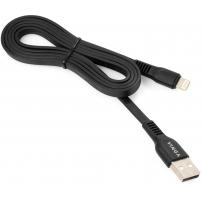 Дата кабель USB 2.0 AM to Lightning 1.0m flat art TPE back Vinga (VCPDCLFTPE1BK)