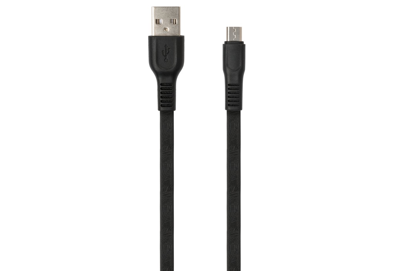 Data cable USB 2.0 AM to Micro 5P 1.0m flat art TPE back Vinga (VCPDCMFTPE1BK)