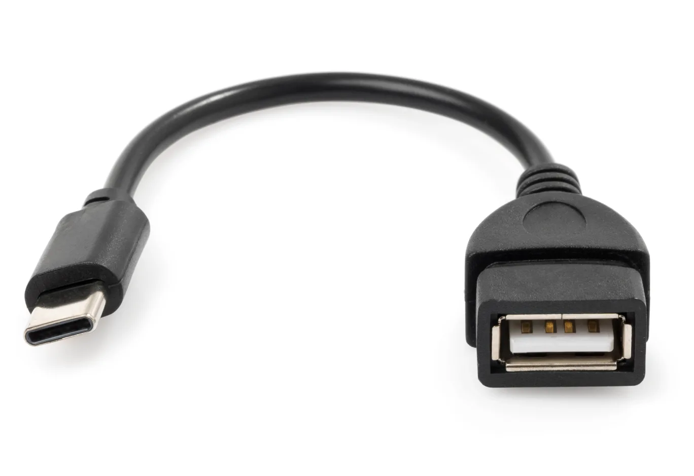 Перехідник OTG USB 2.0 AF to USB-C 0.1m Vinga (VCPDCOTGTCBK)