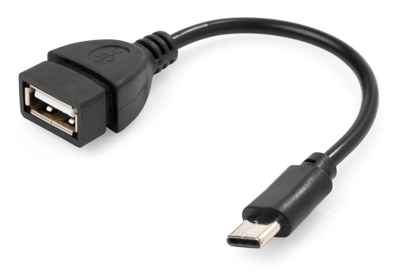 Перехідник OTG USB 2.0 AF to USB-C 0.1m Vinga (VCPDCOTGTCBK)