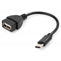 Дата кабель OTG USB 2.0 AF to Type-C Vinga (VCPDCOTGTCBK)