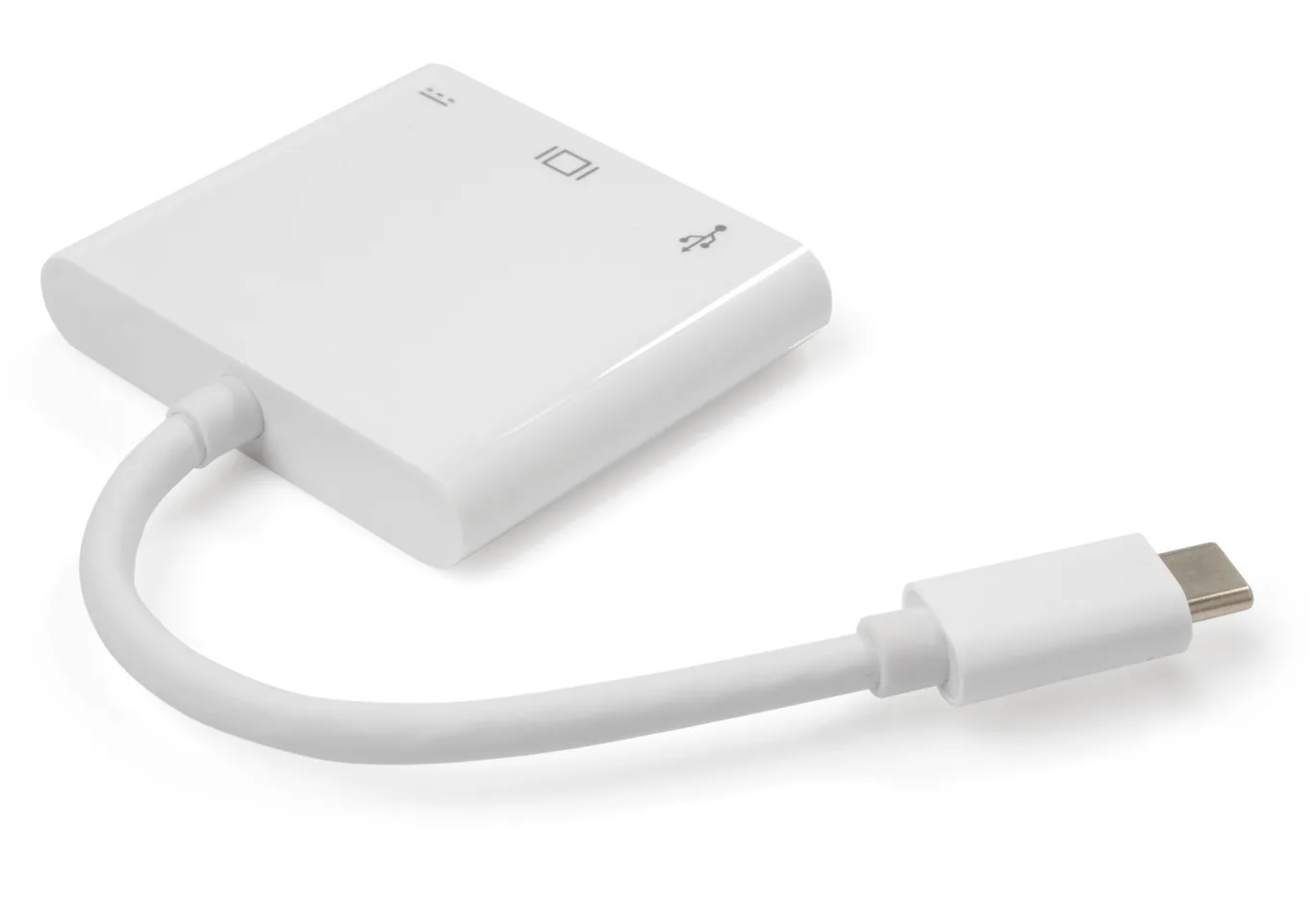 Концентратор Vinga Type-C to HDMI+USB3.0+Type-C PD (VCPATC2HDMIUSBPDWH)