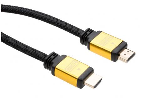 Кабель мультимедийный HDMI to HDMI  3.0 m V2.0 metal Vinga (VCPDCHDMI2VMM3BK)