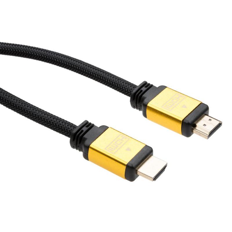 Кабель мультимедийный HDMI to HDMI  3.0 m V2.0 metal Vinga (VCPDCHDMI2VMM3BK)