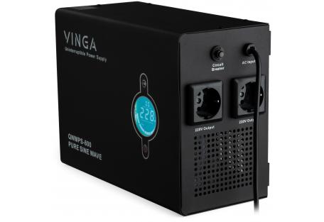 Пристрій безперебійного живлення Vinga QWMPS-800 800VA LCD (QWMPS-800)