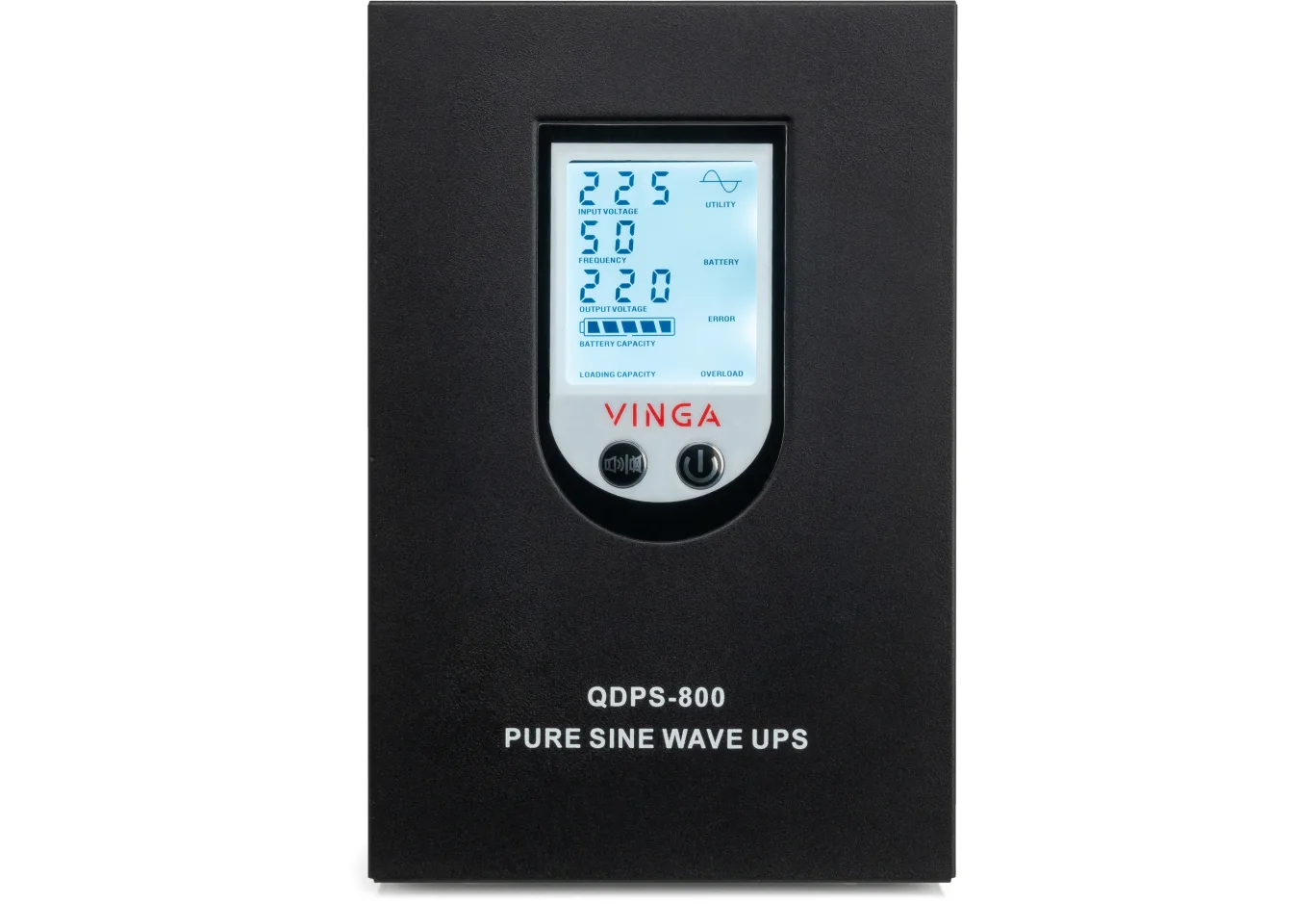 Пристрій безперебійного живлення Vinga QDPS-800 800VA LCD (QDPS-800)