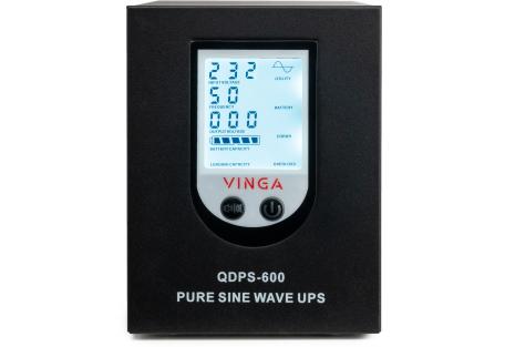 Пристрій безперебійного живлення Vinga QDPS-600 600VA LCD (QDPS-600)
