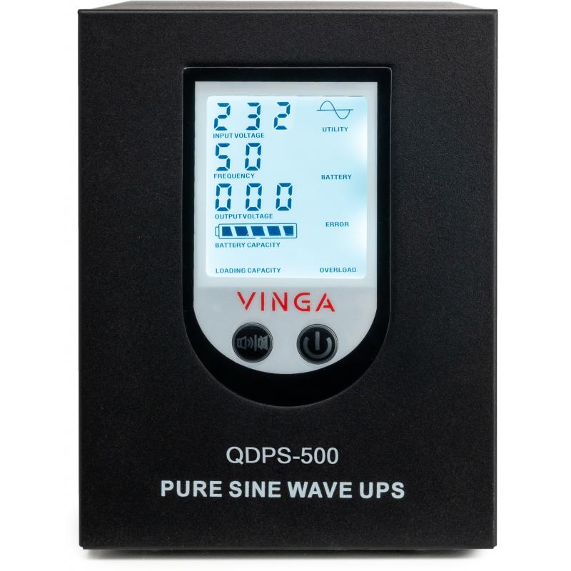 Источник бесперебойного питания Vinga QDPS-500, 500VA LCD (QDPS-500)