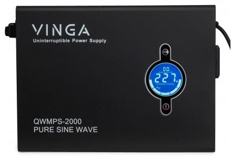 Пристрій безперебійного живлення Vinga QWMPS-2000 2000VA LCD (QWMPS-2000)