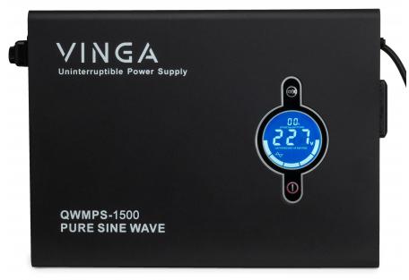 Пристрій безперебійного живлення Vinga QWMPS-1500 1500VA LCD (QWMPS-1500)