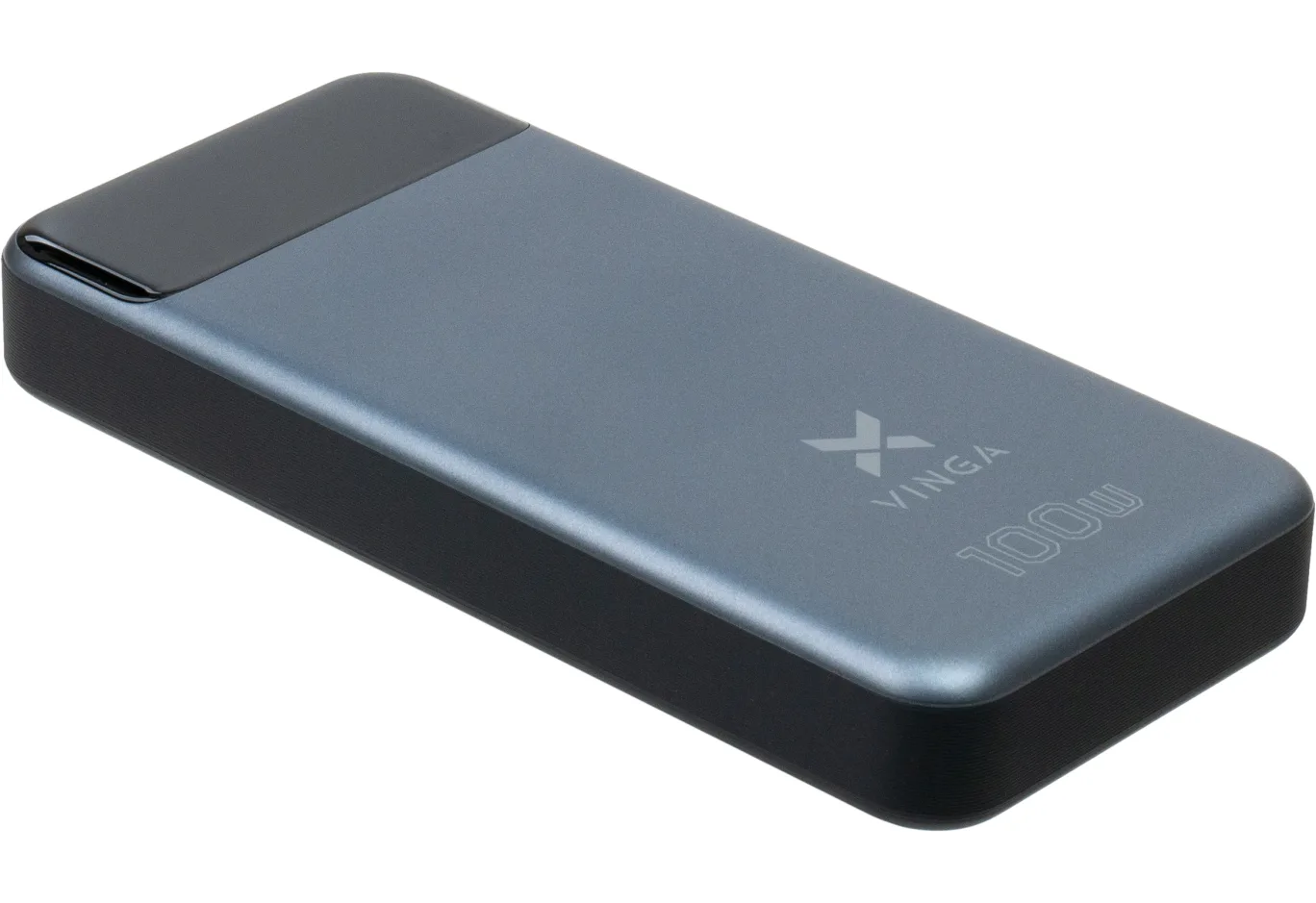 Батарея універсальна Vinga 30000 mAh 100W Display VA Grey (Li-Ion) (VPBB30100)