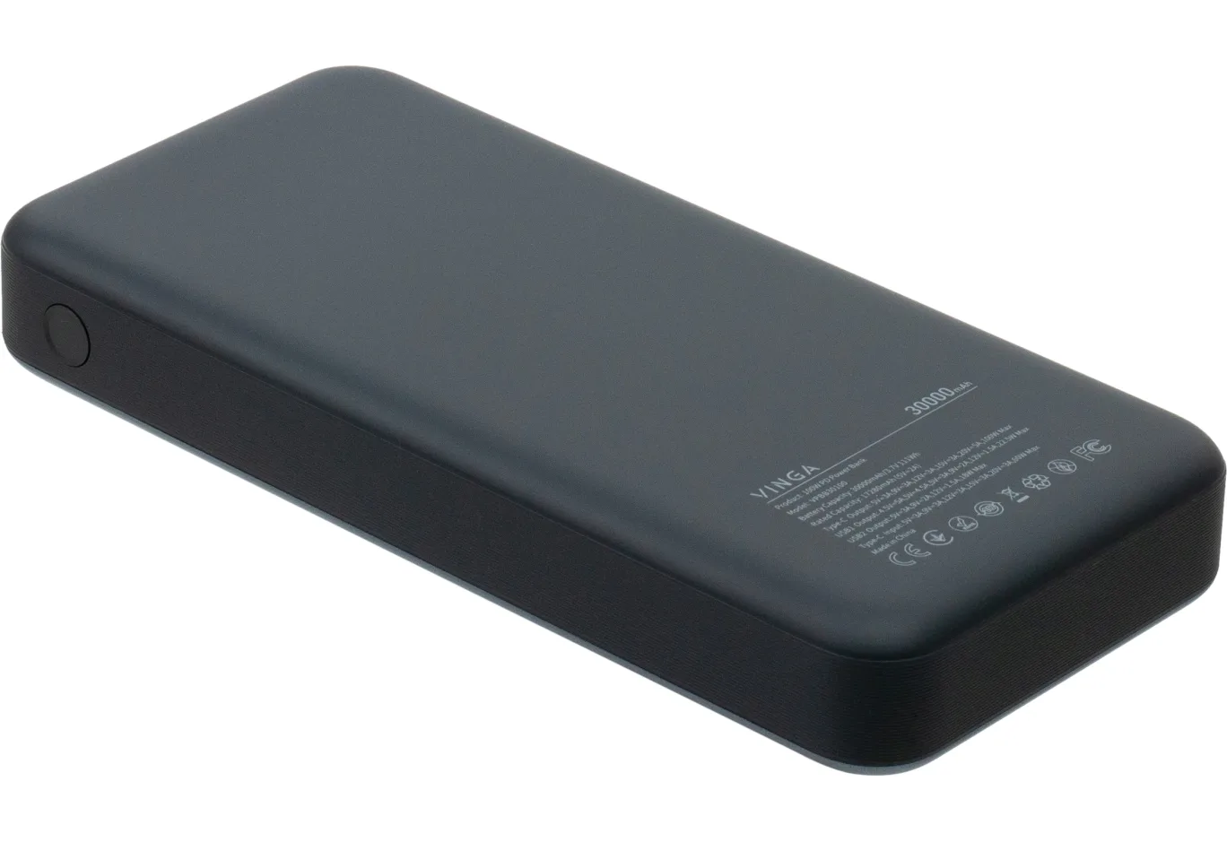 Батарея універсальна Vinga 30000 mAh 100W Display VA Grey (Li-Ion) (VPBB30100)