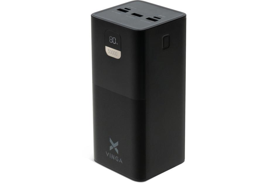 Universal Battery Vinga 50000 mAh 22.5W Display Black (VPBB5022)