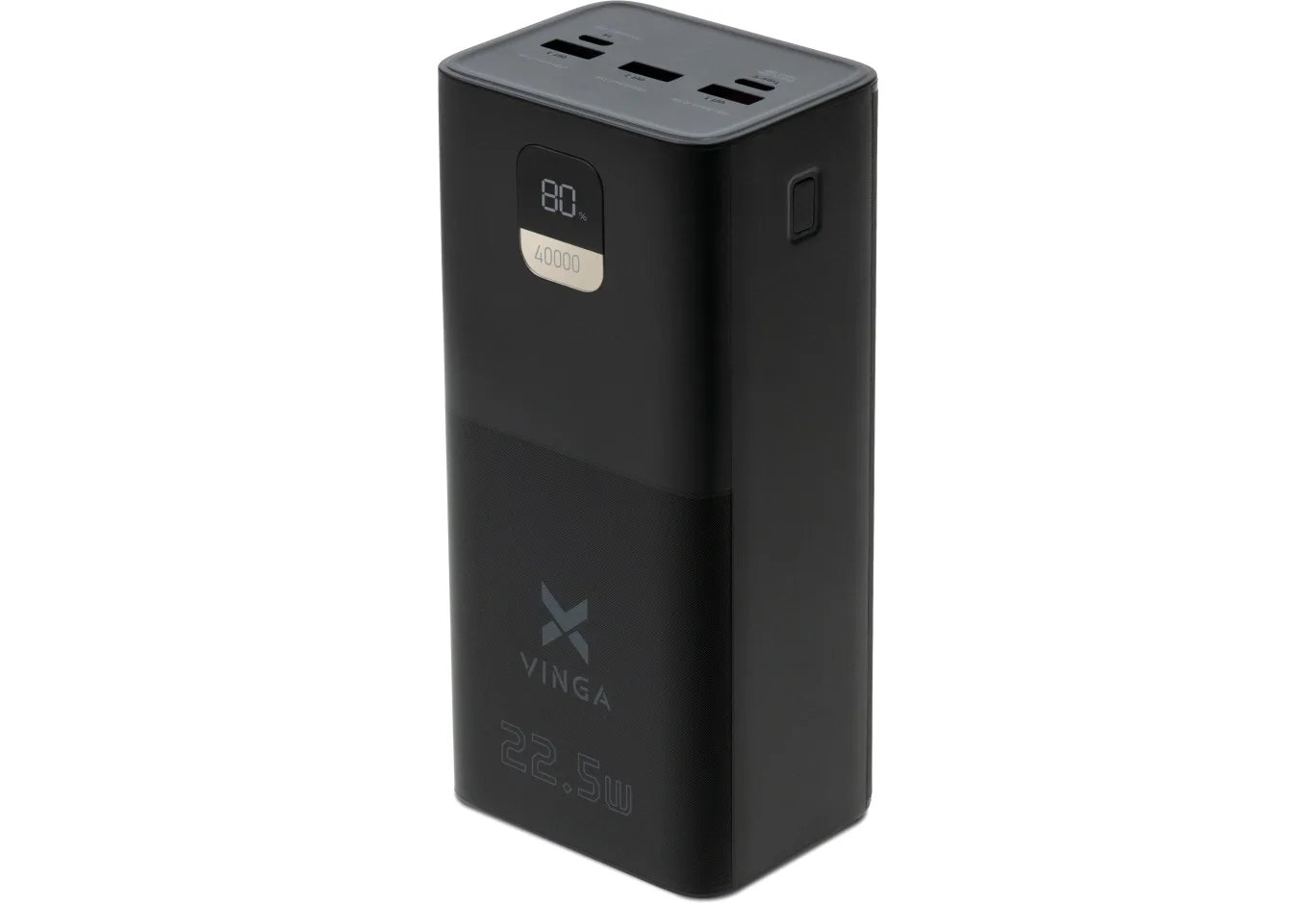 Universal Battery Vinga 40000 mAh 22.5W Display Black (VPBB4022)
