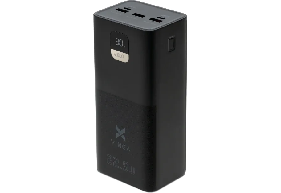 Universal Battery Vinga 40000 mAh 22.5W Display Black (VPBB4022)