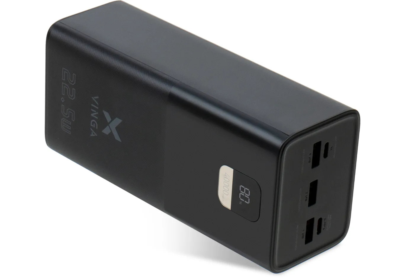 Universal Battery Vinga 40000 mAh 22.5W Display Black (VPBB4022)