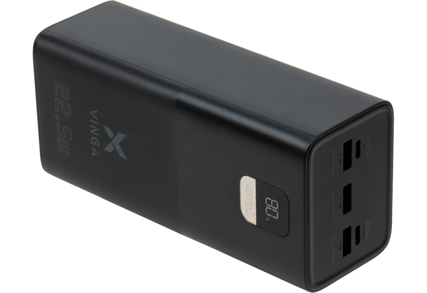 Universal Battery Vinga 40000 mAh 22.5W Display Black (VPBB4022)
