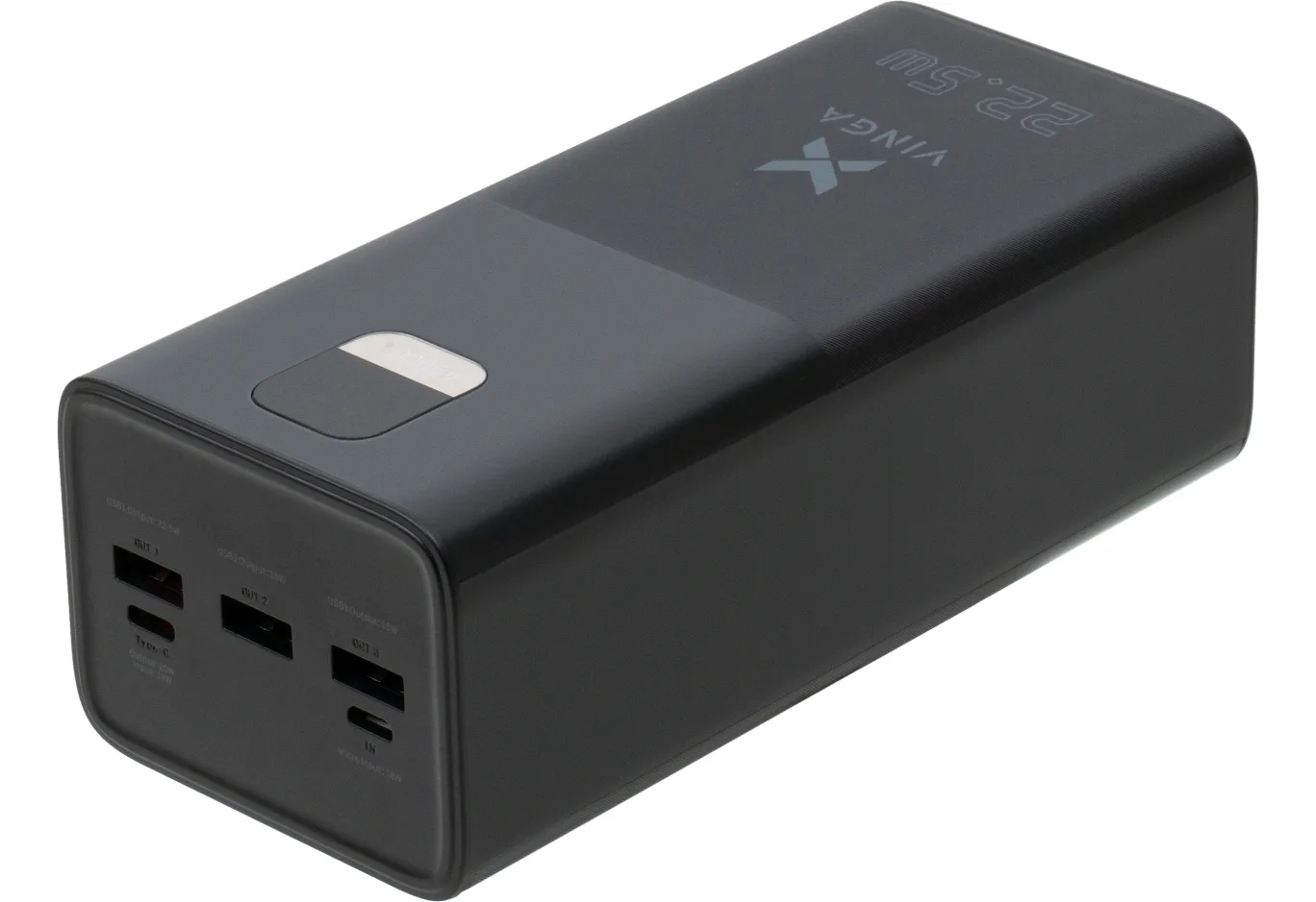 Universal Battery Vinga 40000 mAh 22.5W Display Black (VPBB4022)