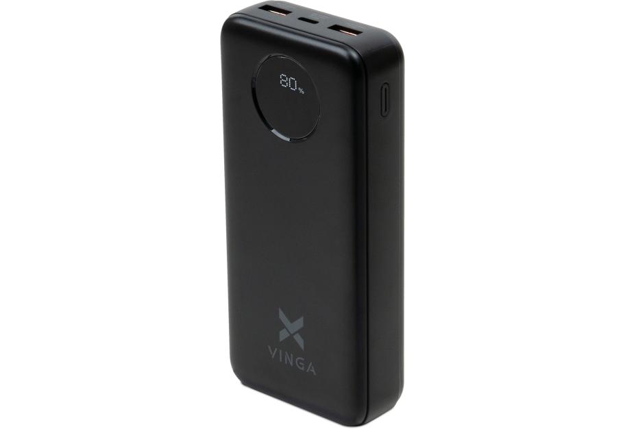 Universal Battery Vinga 20000 mAh 22.5W Display Black (VPBB2022)