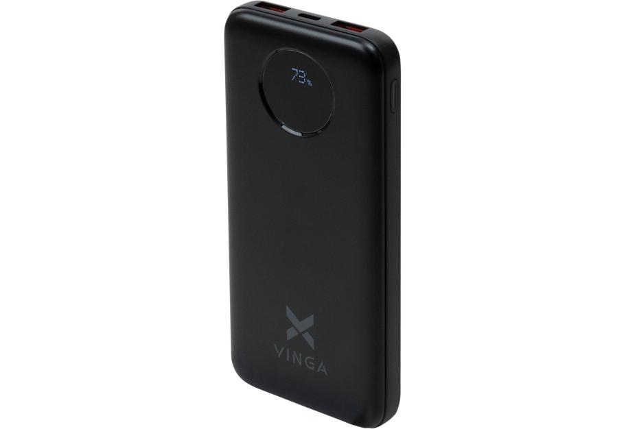 Universal Battery Vinga 10000 mAh 22.5W Display Black (VPBB1022)
