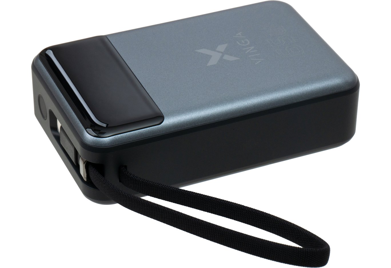 Батарея універсальна Vinga 20000 mAh 65W Display USB-C Cable Grey (VPBB2065C)