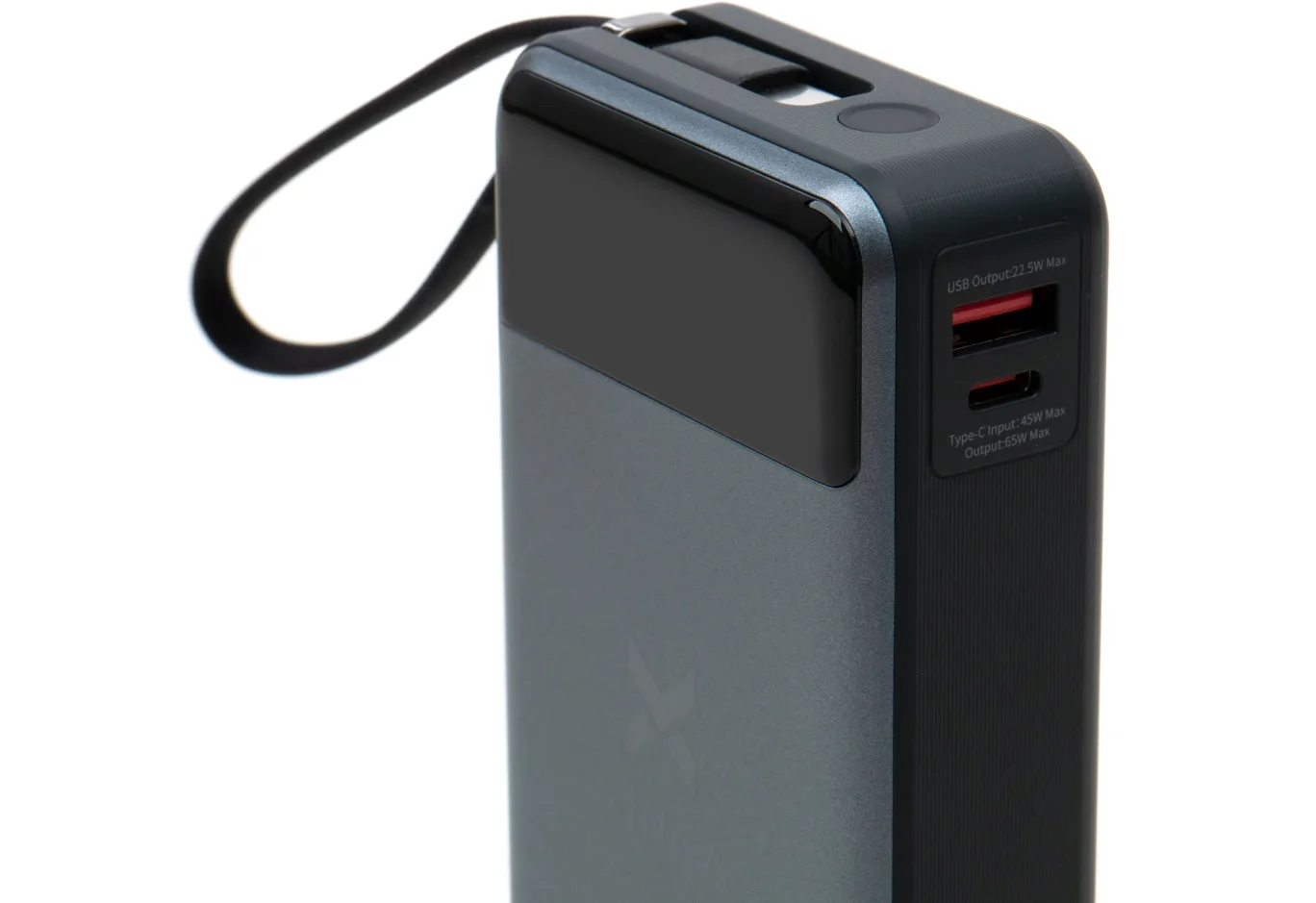 Universal Battery Vinga 20000 mAh 65W Display USB-C Cable Grey (VPBB2065C)
