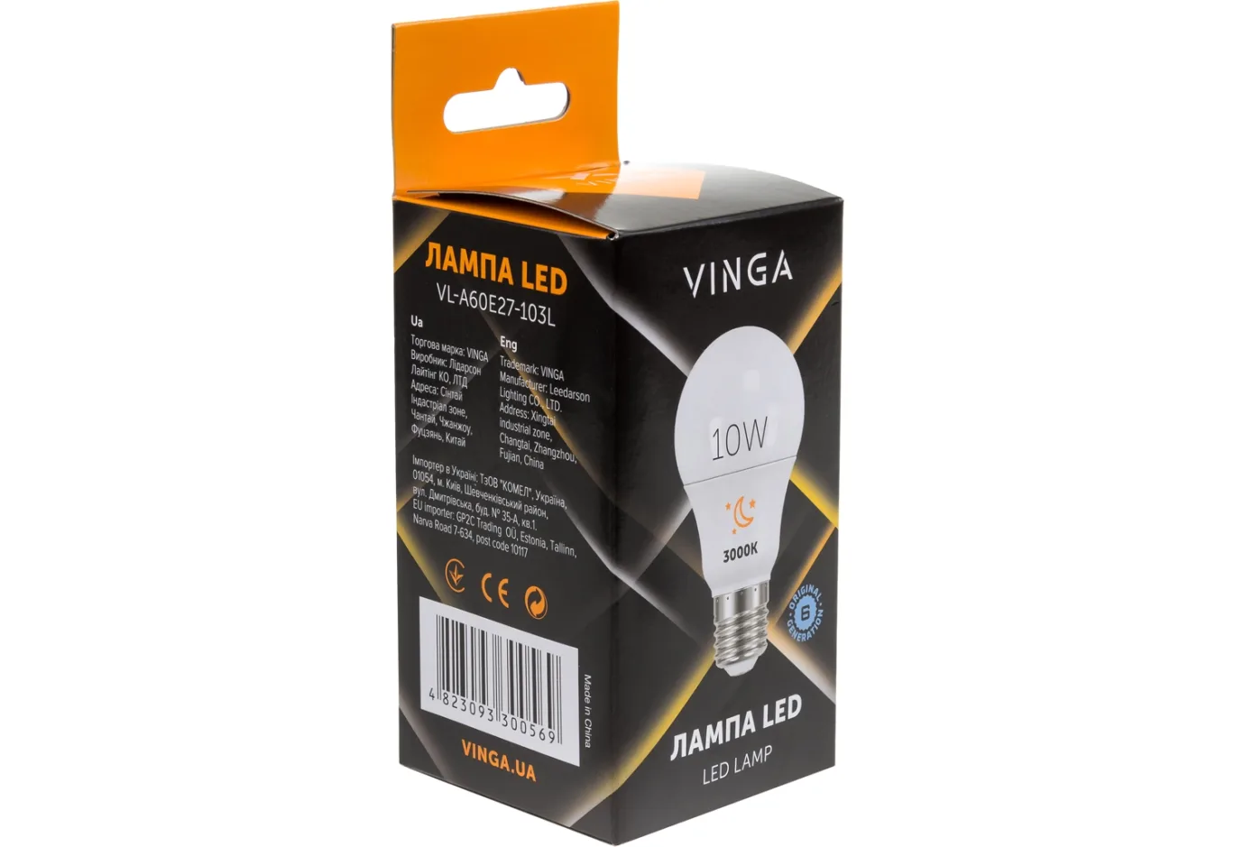 Лампочка Vinga VL-A60E27-103L