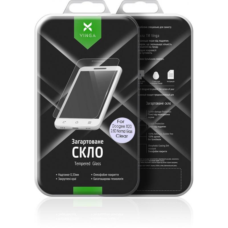 Скло захисне Vinga для Doogee X20 (VTPGS-DX20)
