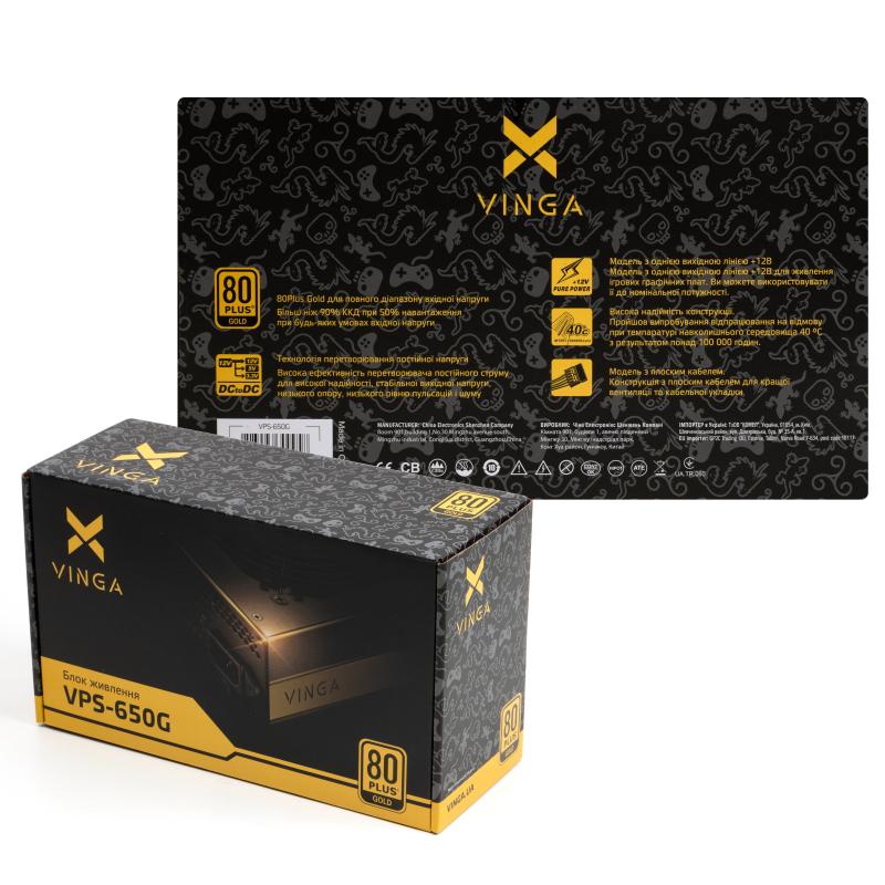 Блок живлення Vinga 650W (VPS-650G)