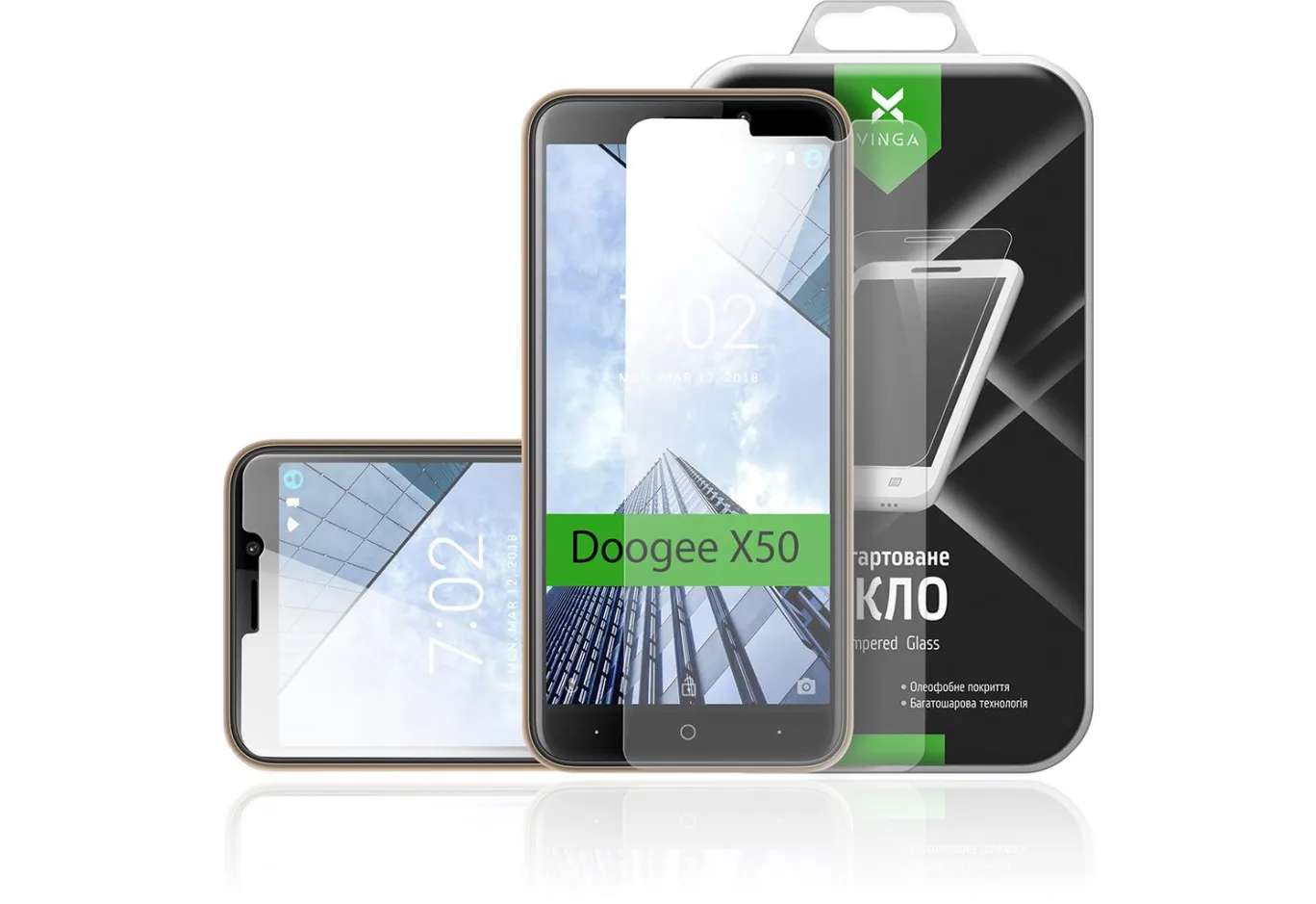 Protective glass Vinga для Doogee X50 (VTPGS-DX50L)