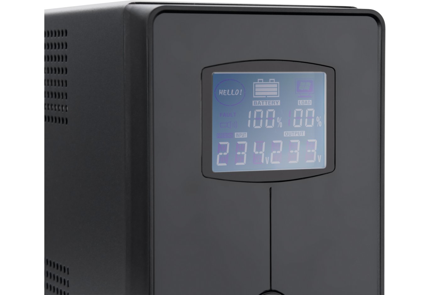 Пристрій безперебійного живлення Vinga LCD 600VA metal case (VPC-600M)