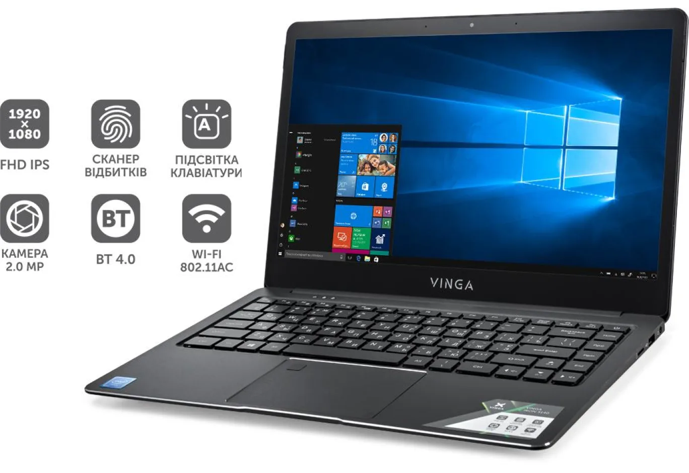 Laptop Vinga Iron S140 (S140-C40464BWP)