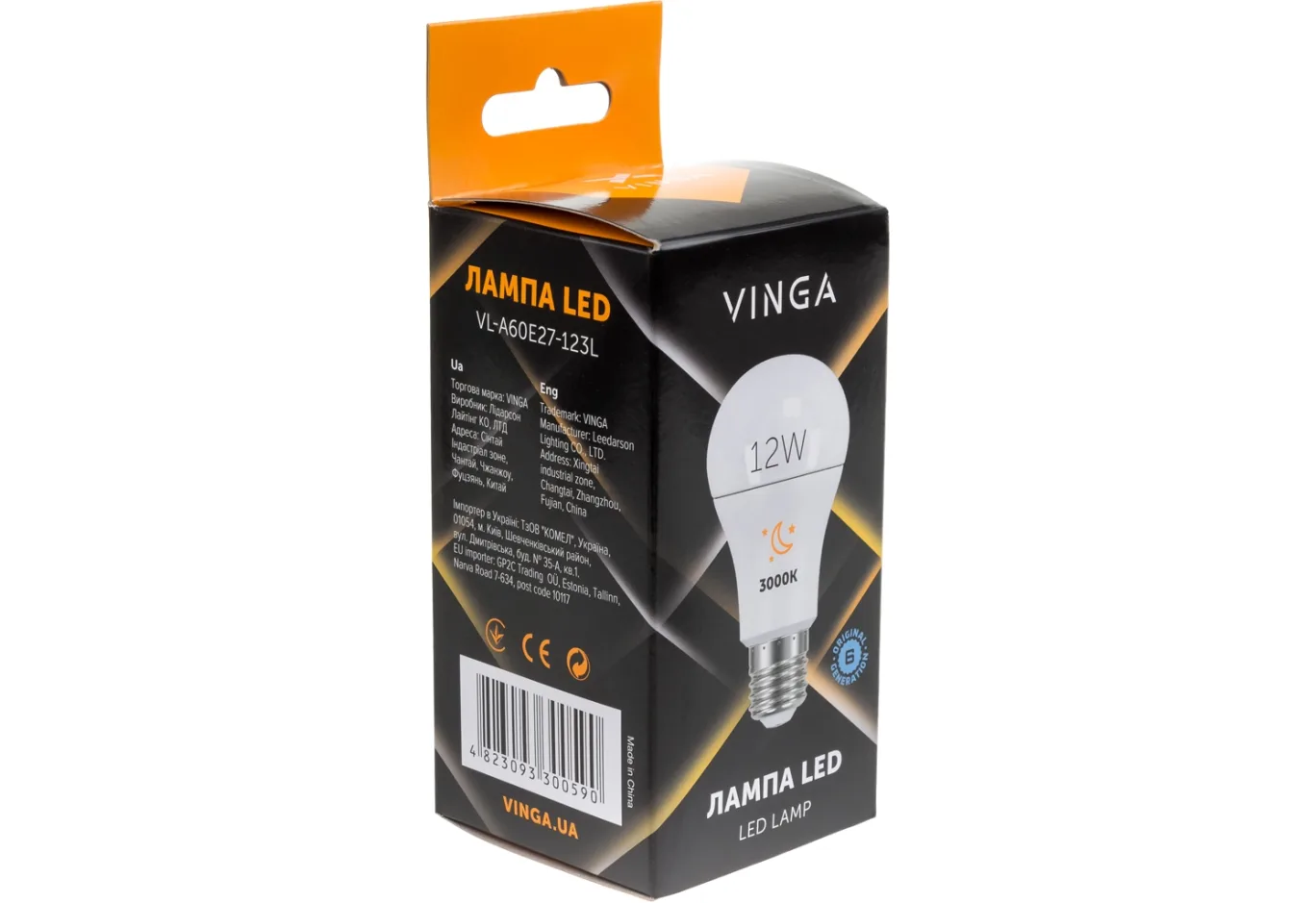 Лампочка Vinga VL-A60E27-123L