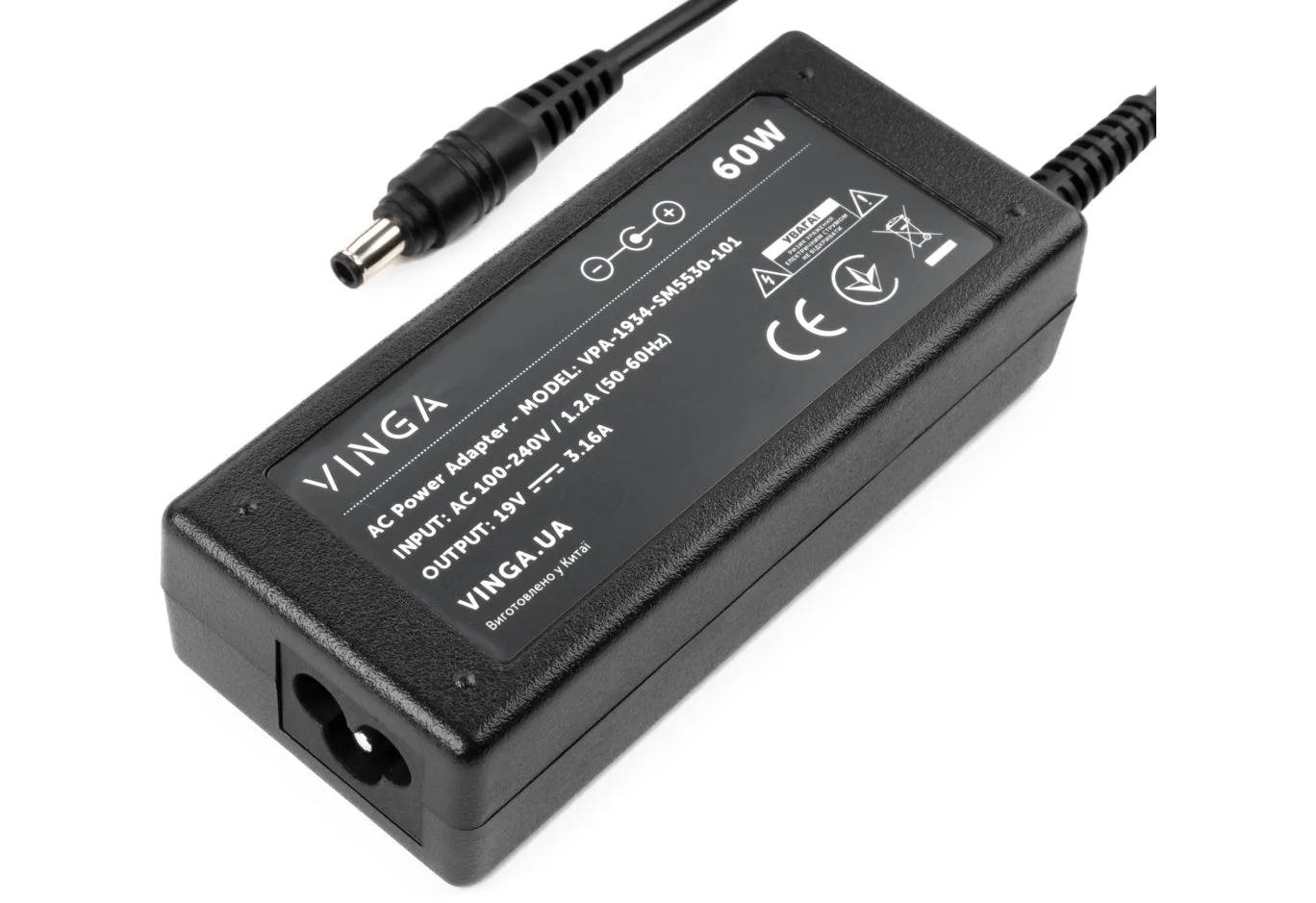 Laptop power supply Vinga Samsung 60W 19V 3.16А 5.5*3.0 (VPA-1934-SM5530-101)