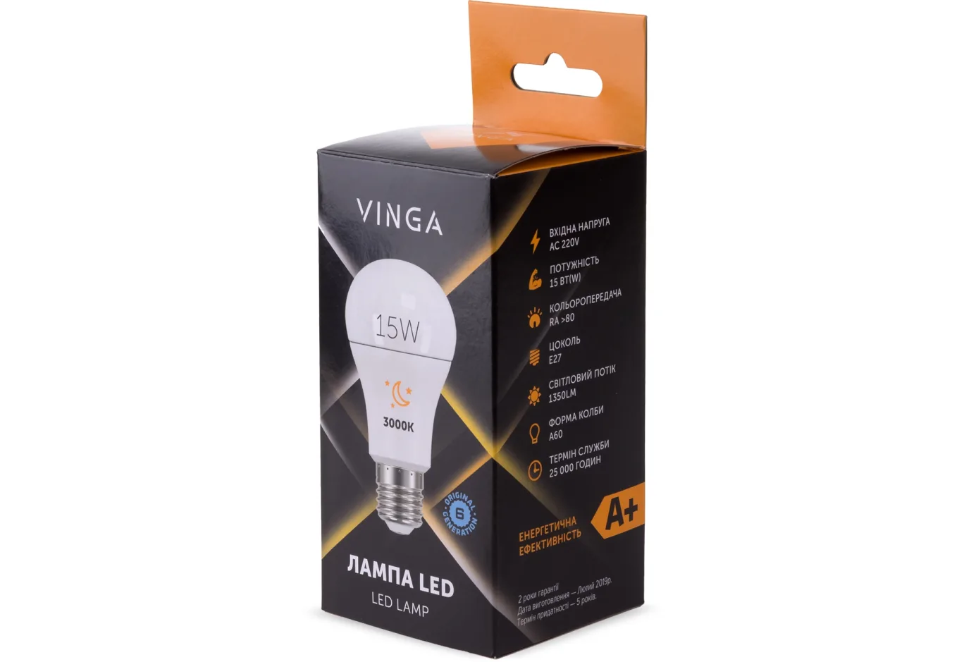 Лампочка Vinga VL-A60E27-153L